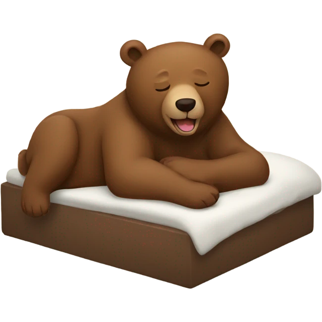 Sleeping brown bear emoji