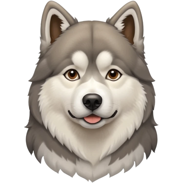Alaskan Malamute dog, park, people emoji