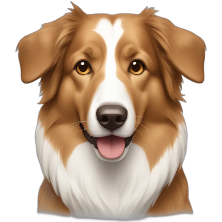Lighg brown and white English shepherd emoji