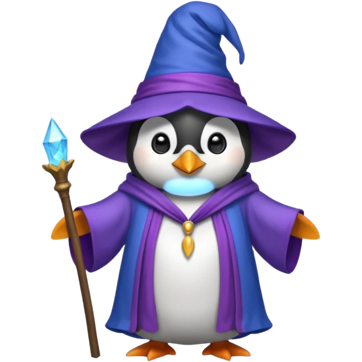 Penguin Wizard emoji