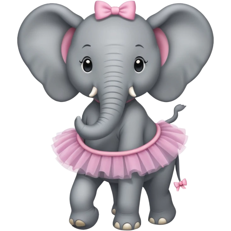 A three legged prima-donna elephant with piercings. emoji