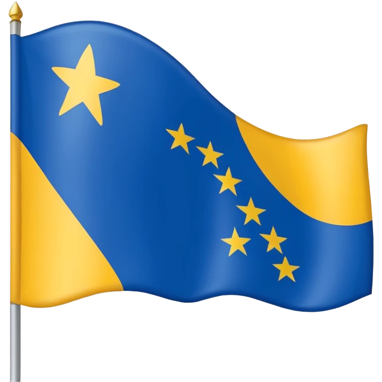 Bandera de las islas canaria con 7 estrellas emoji