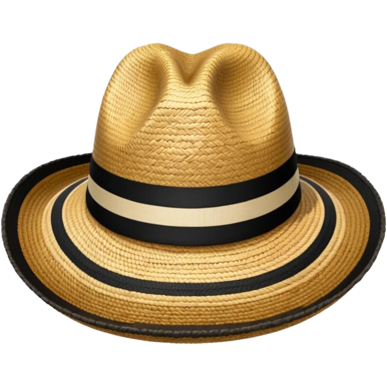 Sombrero Vueltiao con varias rallas negras emoji