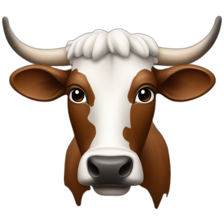 LONGHORN COW BLACK emoji