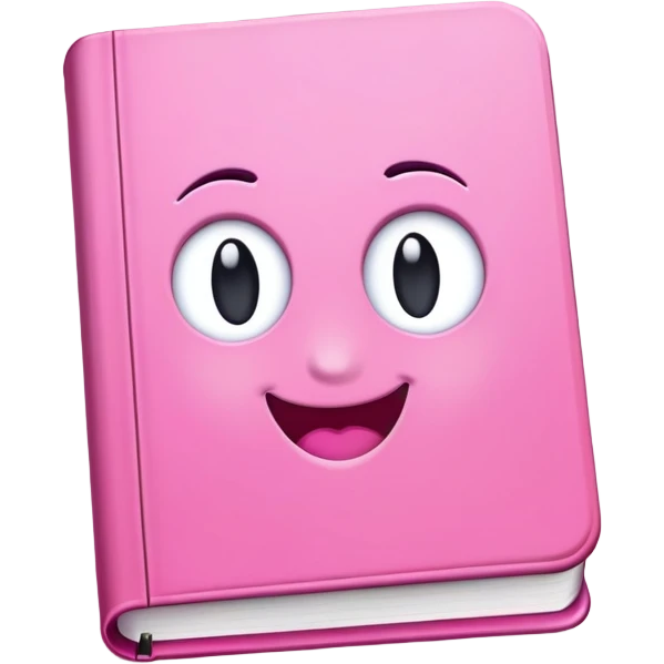 Pink book emoji
