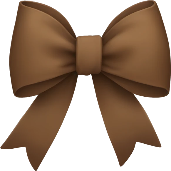 Brown bow emoji