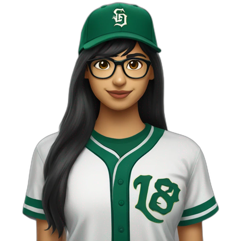 Mia Khalifa slytherin baseball shirt emoji
