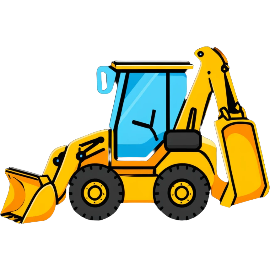 backhoe loader emoji