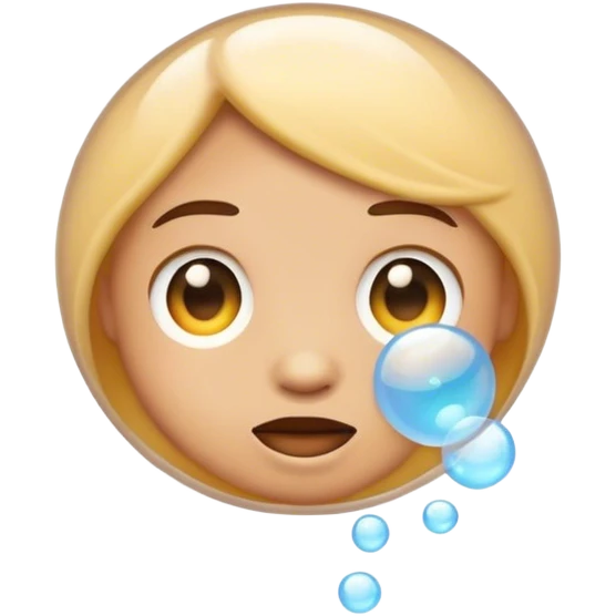 emoji make a bubble emoji