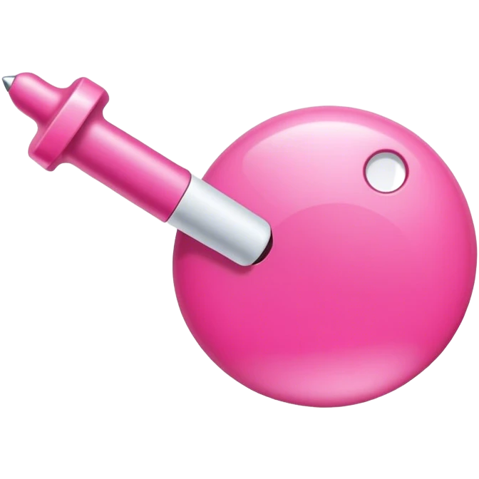 Pink push pin emoji