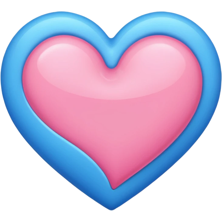 Pink and blue heart emoji