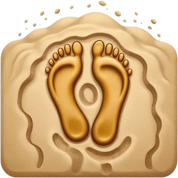 Beige footprint emoji