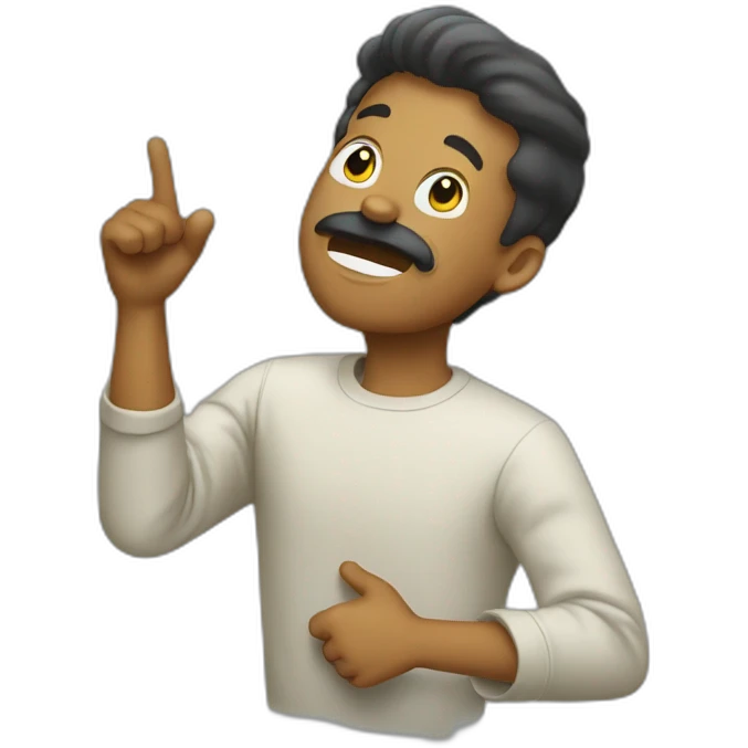 Personne qui fait un dab emoji
