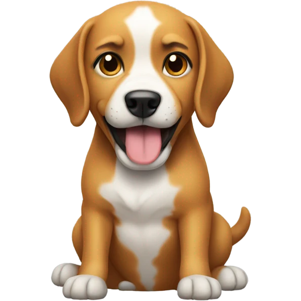 dog with a hot emoji
