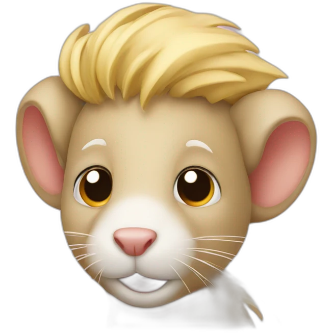 Rat with blond hair emoji