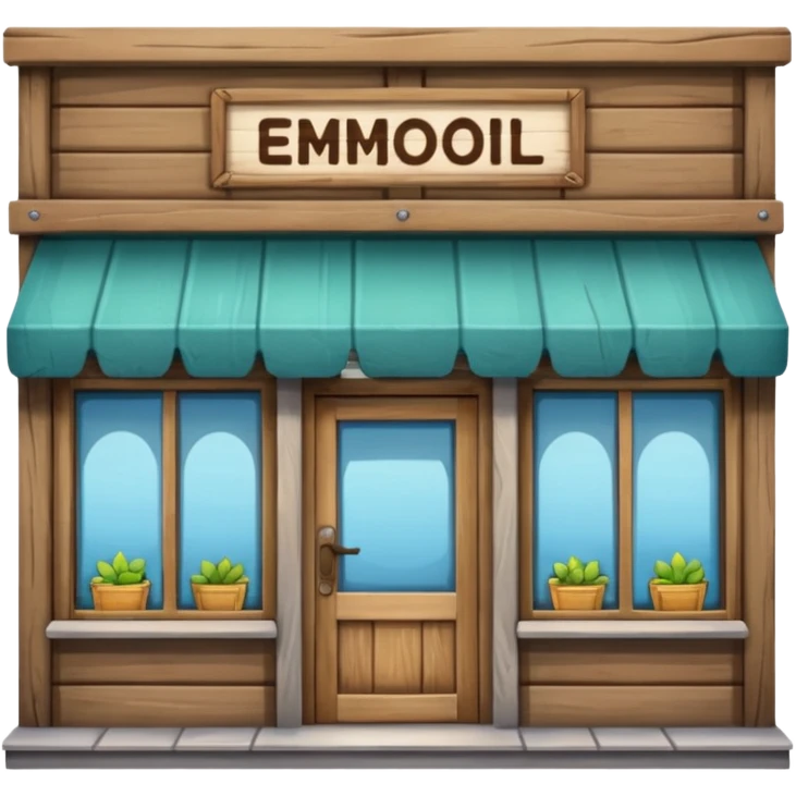 small shop, front facing emoji