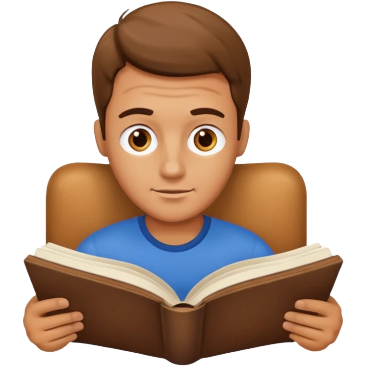 A man reading a very big book  emoji