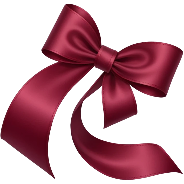 burgundy red ribbon emoji