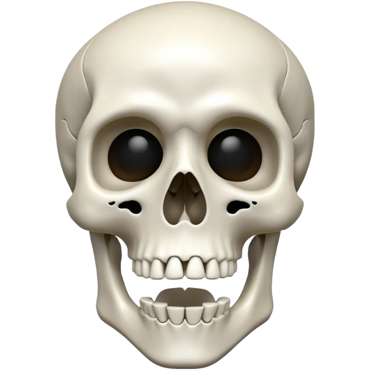 A shocked skeleton head emoji