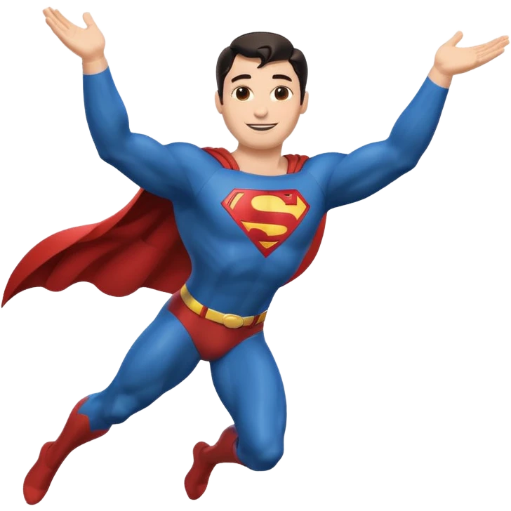 superman side profile flying leg up arm out emoji emoji