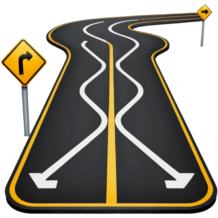 A ROAD WHERE YOU CAN TURN LEFT OR RIGHT emoji
