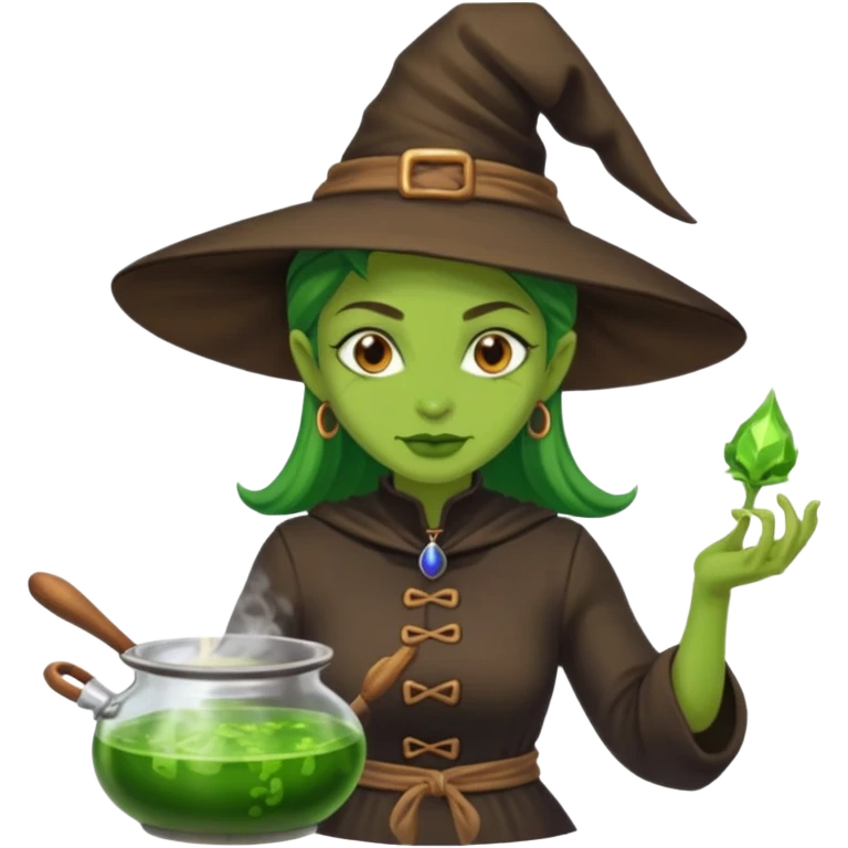 green witch cooking potion emoji
