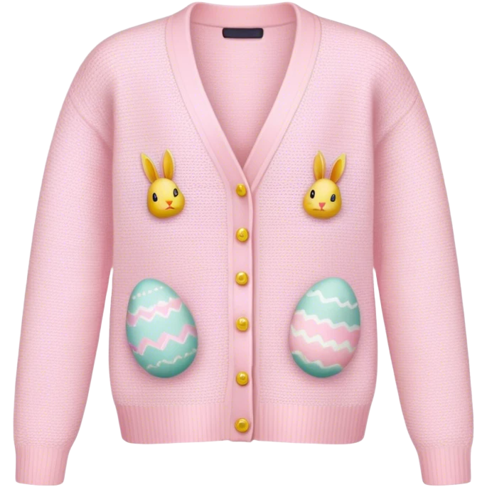 Pastel pink knit Easter cardigan  emoji