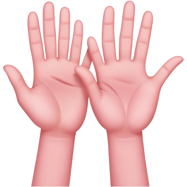 Hands pinky promising emoji