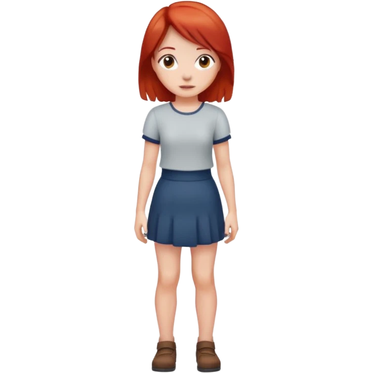 full body red hair girl standing emoji