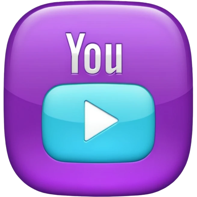 Purple and Cian Symbol youtube app emoji