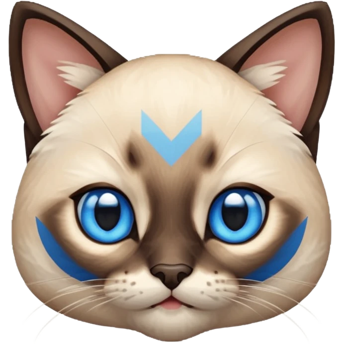 Face of Siamese Kitten in game pixelized style emoji