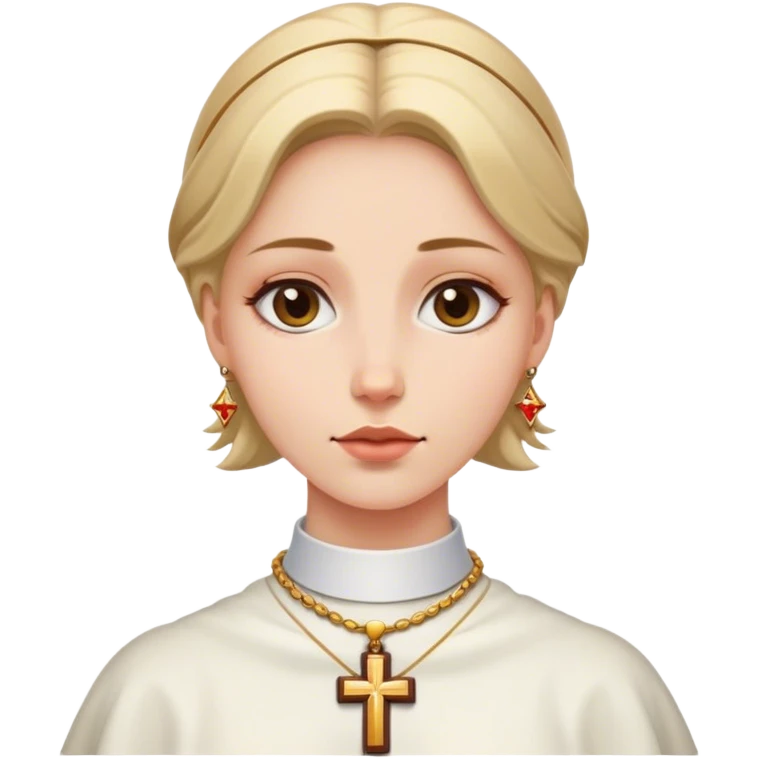 woman catholic neck cross emoji