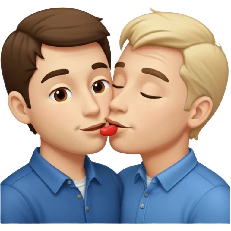 Two men making out  emoji