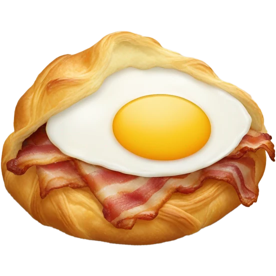 bacon egg and cheese on a croissant  emoji