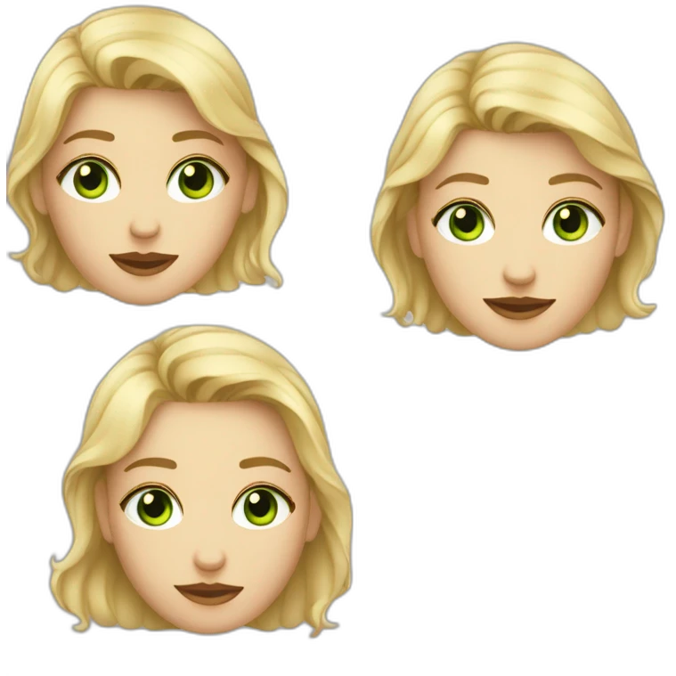 amoureux blonde aux yeux bleus et brun yeux vert emoji