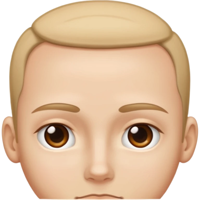 emoji of a human forehead only, showing the area between eyebrows and hairline, simple cartoon style emoji