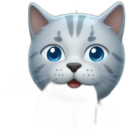 cat in heavy rain emoji