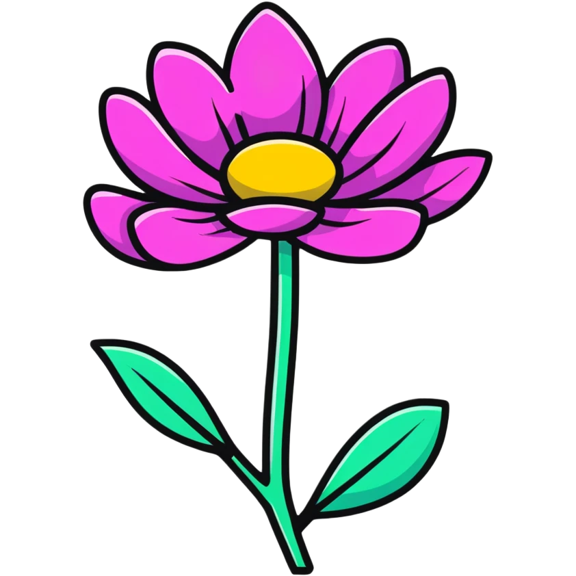 a vibrant, colorful flower emoji