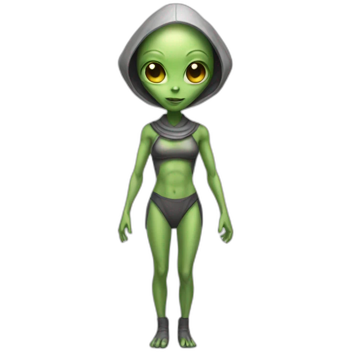 Female alien full body emoji
