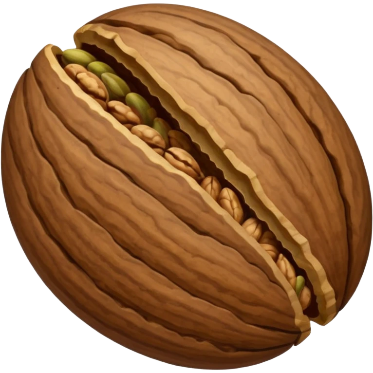 walnut seed of the tree of the genus Juglans emoji