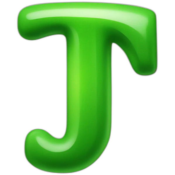 Green pi letter emoji