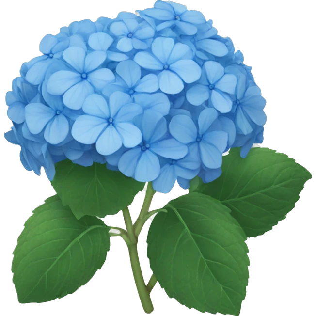 blue hydrangea  emoji