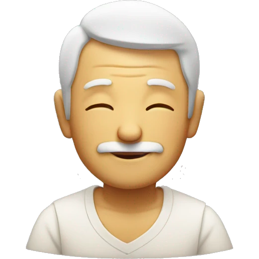 old man meditating smiling emoji