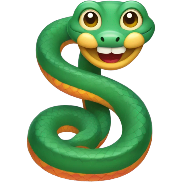 snake with smile emoji