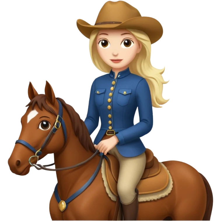 Sexy lady riding a horse  emoji