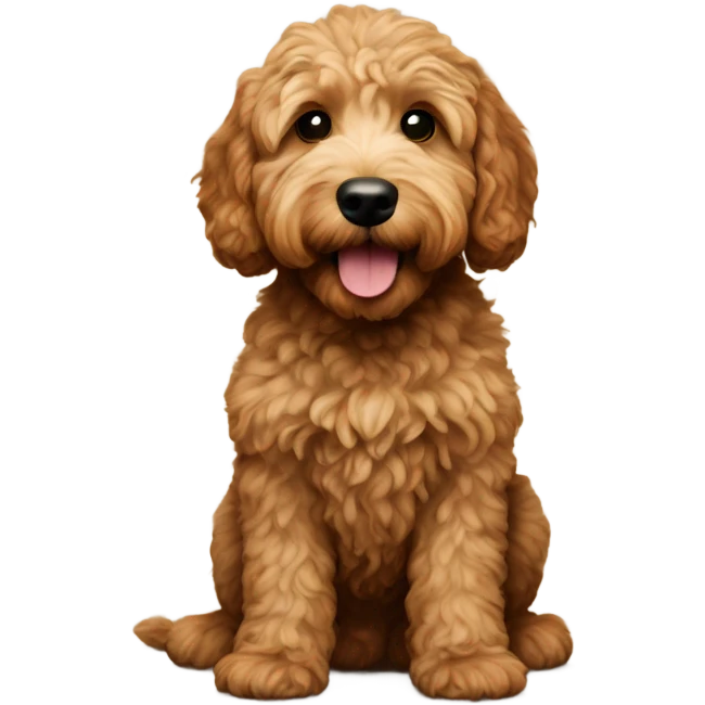 mini goldendoodle brown emoji
