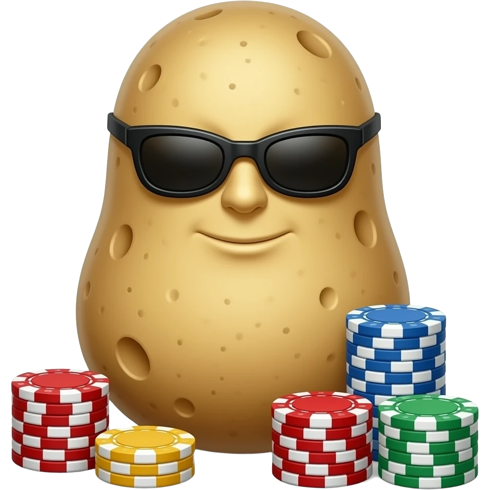 Potato gangster gambling emoji