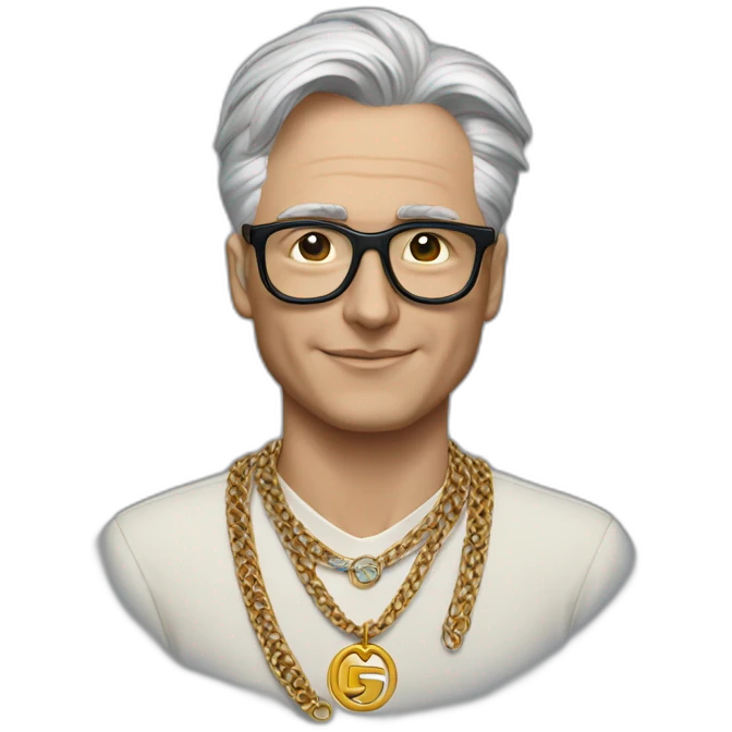 Viktor Frankl with Gucci necklace emoji