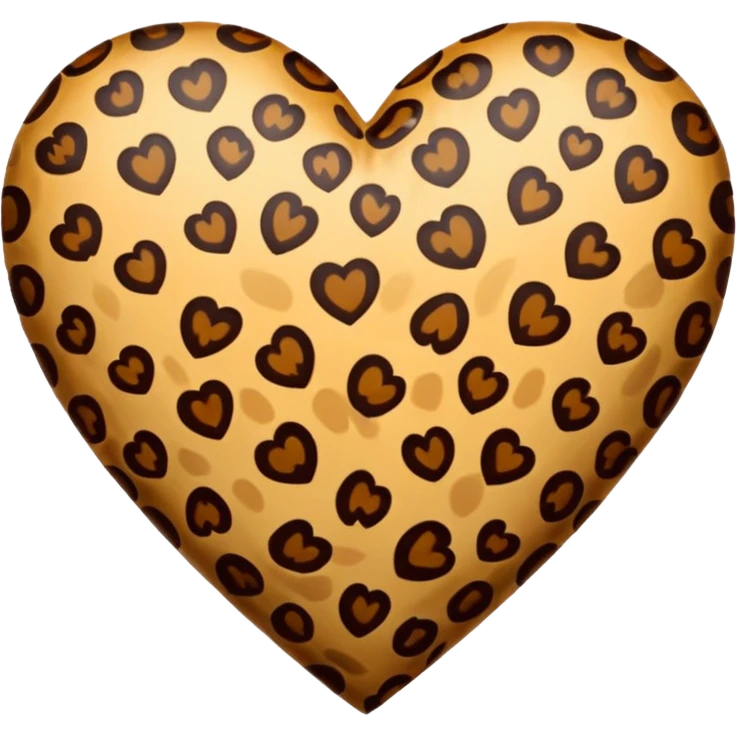Leopard print heart emoji