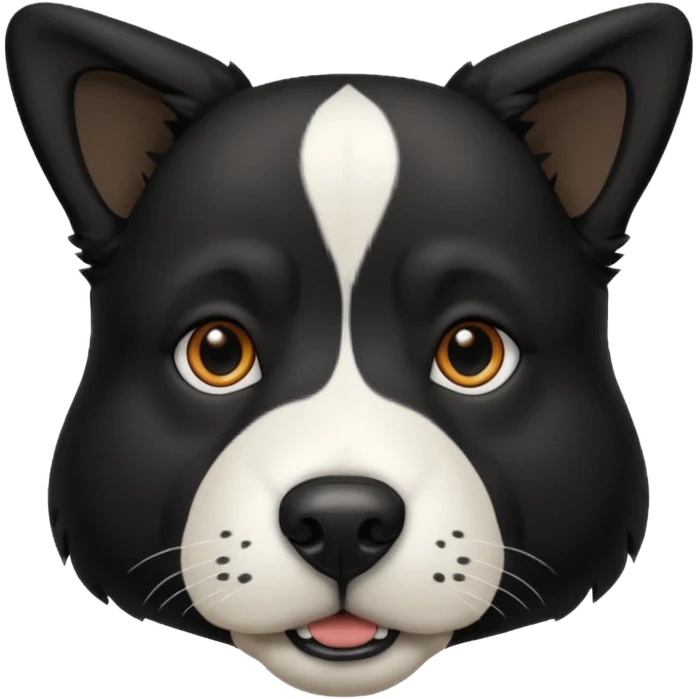 black bullherder dog head emoji